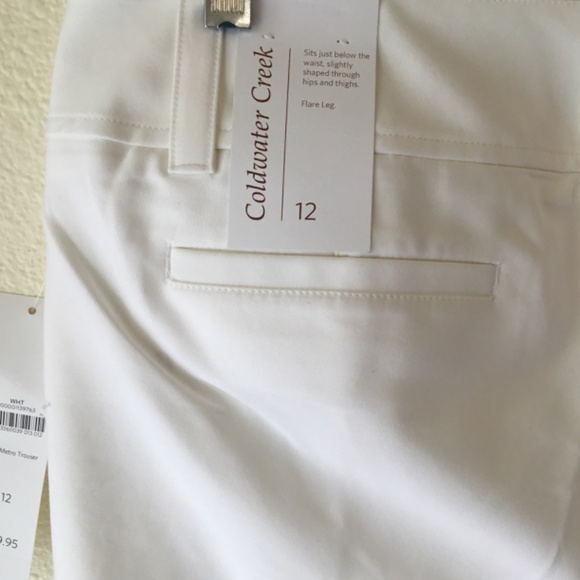 NEW! Coldwater Creek Metro Trousers White Size 12 - Picture 6 of 9